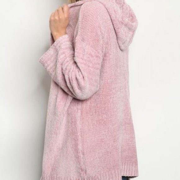 Gorgeous Lavender Oversized Cardigan with hood - Picture 2 of 5